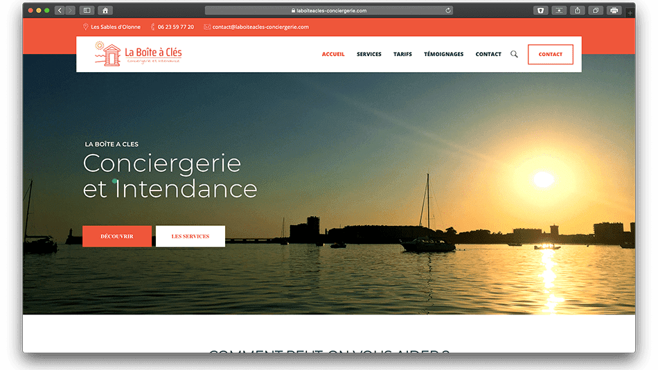 laboiteacles conciergerie bldwebagency vendee olonne les sables agence creation wordpress